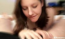 watch my gf tease with a pov suck