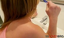 Home alone, hardcore home made video of teen thinking top, naked about sex