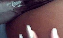 Shaved Jamaican pussy takes a rough pounding in homemade video