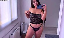 Amateur couple explores see-through lingerie on home video