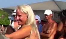 Naturist beach babes bask topless