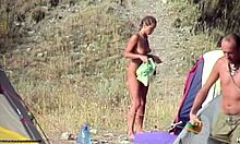 Voyeur's delight: Naked beach babes