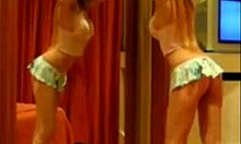 Teen strips down to panties for notorious naughty webcam show