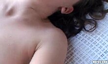Blonde has fun in the pool and gives a blowjob