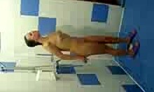 Stunning girlfriend, dark headed, naked in a homemade clip