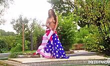 Inked goddess Daniela’s steamy 4th of July striptease