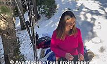 Public anal sex is young European skier Ava Moore's thing