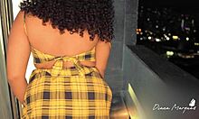 busty curvy latina sucks me off on the balcony