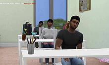 Sailor Moon cheats with two classmates in 3D hentai