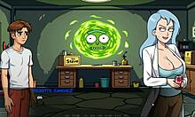 Morty's Sister Squirts In Shower During Portal Porn Parody Hentai Game Episode 1