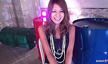 Skinny Japanese teen Mikuni Maisaki, can you suck and swallow in uncensored JAV?