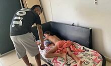 Skinny blonde gets a massage with extra pleasure