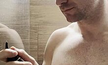 Sweaty gym session followed by intimate hair removal routine