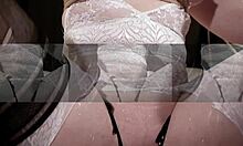 Amateur couple's kinky play with milk and masked BDSM in France