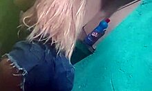 Real-life blonde adult toy beauty