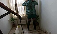 Big-boobed housewives get a messy facial in roleplay