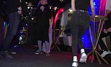 Nude teen Taya Tutsi dances at the disco outdoor
