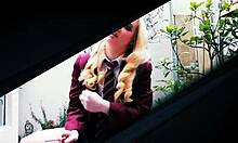 Student shows how to make a guy a stunning blowjob in the dormitory