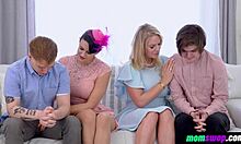 Momswop story unfolds as stepsons chat about banging their stepmoms in the living room