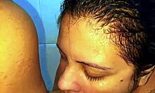 Bathing and dancing with a hot girl is great fun