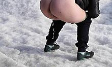 Milf Pissing in Sea Compilation with Hairy Pussy Loving Outdoor Fetish