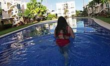 First a Dip in the Pool, Then Pounding That Big-Titted Ass Too Good to Resist