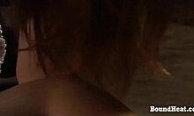 Wow! Handcuffed Blonde Lesbian Slave Whipped Hard on Bed!