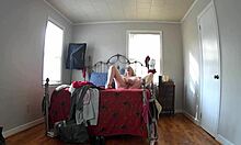 hidden cam catches stepmom trying new clothes and masturbating after shopping.