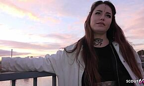 german scout picks up inked college girl jess mori for rough casting