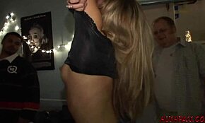 Wow, college girl bangs hard at frat party!