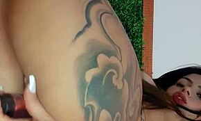 Amateur Babe With Tattoo Enjoys Masturbation And Anal Plug