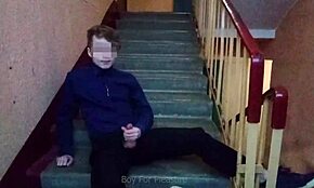 Public Jerking Off on Stairs After School