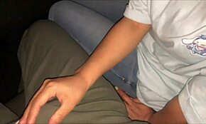 Perverted Couple Excited in Night Car Sex