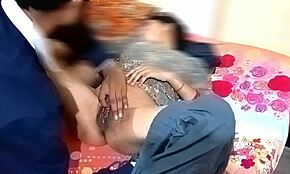 Indian bhabi gets railed by dever at night in a quick, wild session.