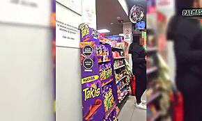 Latina teen 18+ films secret POV cumshot in store