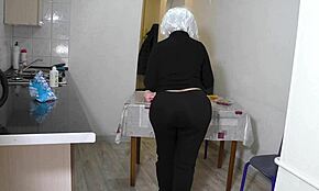 Old Stepmom's Wide Hips Aroused For Tight Anal Sex At Home