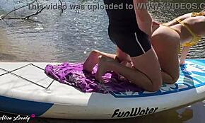 What A Beautiful Sunny Day For Fucking Stepsister During A River Walk On The Outdoor!