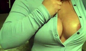 Crystina Rossi's firm tits ignite intense arousal in the kitchen