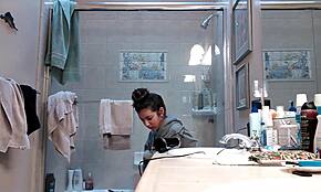 Casual Nudity Caught on Cam with Stunning Amateur Brunette