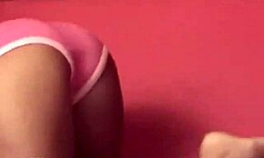 arousing latina is playing with her new electric toy