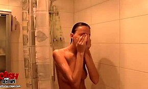 Completely Waxed Bitch Pounded Hard Sideways with Intense Blowjob and Cum on Ass