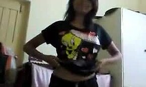 a busty indian babe teases on webcam solo