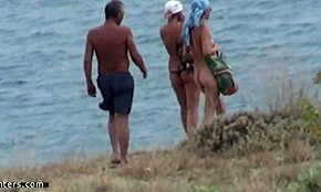 Nudist Beach Secrets: Kinky Chicks with Perky Tits Stroll on Hilltop Trails!