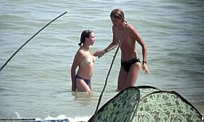 Topless Girlfriend Flaunts Luxurious Body for All to Admire in Public