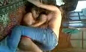 Drunk Russian amateur babes caught making out in steamy homemade clip