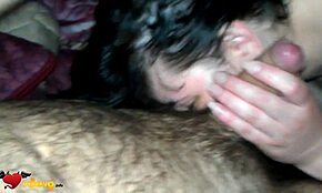 sensual brunette girlfriend delivers expert blowjob with ball licking