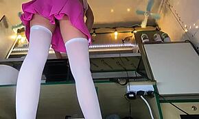 it was scorching on that food truck, so i ditched my bra and panties. couldn’t handle the heat otherwise.