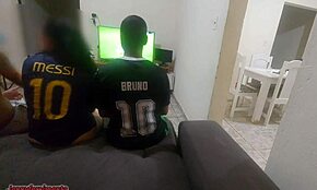 Had to sleep with my husband's friend over a bet, got so turned on I did DP with both!