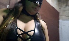 Sinful Stepdaughter Seduces Stepfather With Homemade Porn And Sexy Leather Lingerie