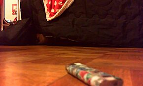 weird alternative doll gets shiny massage with oil on curvy body